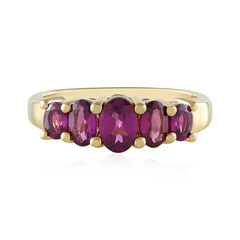 Magenta-Granat-Silberring