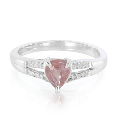 Nicht erhitzter Padparadscha-Saphir-Goldring