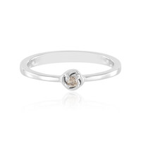 I3 Champagner-Brillant-Silberring