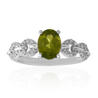 Burmesischer Peridot-Silberring