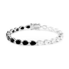 Edelstein-Silberarmband