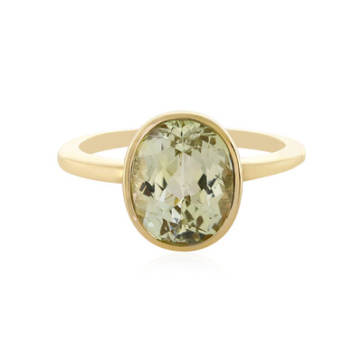 Kanariengelber Kunzit-Goldring