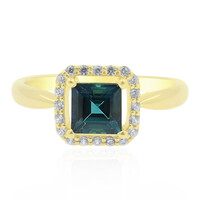 Brasilianischer Indigolith-Goldring