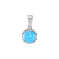 Äthiopischer Blauer Opal-Silberanhänger