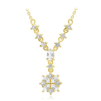 Weißer Topas-Silbercollier