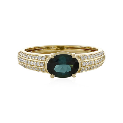 Brasilianischer Indigolith-Goldring (de Melo)