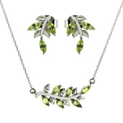 Peridot-Silberset