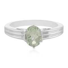Grüner Amethyst-Silberring