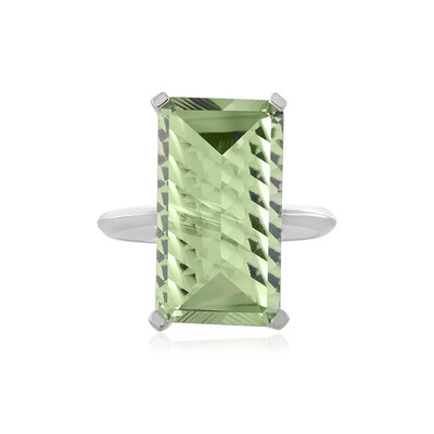 Grüner Amethyst-Silberring