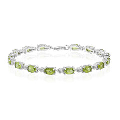 Burmesischer Peridot-Silberarmband