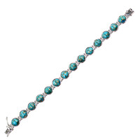 Blauer Kupfer-Türkis-Silberarmband (Faszination Türkis)