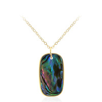 Abalone-Muschel-Silberhalskette