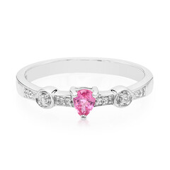 Padparadscha-Saphir-Silberring