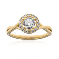 Weißer Saphir-Goldring (CIRARI)