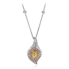 Gelber SI2 Brillant-Goldhalskette (CIRARI)