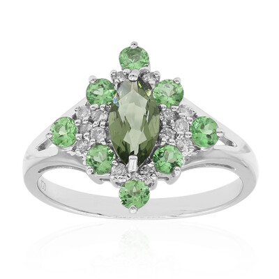 Grüner Turmalin-Goldring