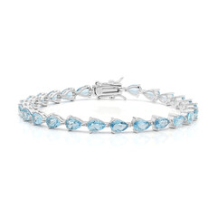 Schweizblauer Topas-Silberarmband
