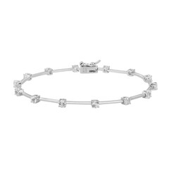 Weißer Topas-Silberarmband