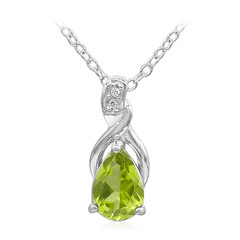 Burmesischer Peridot-Silberhalskette