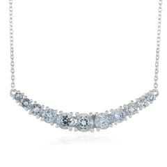 Brasilianischer Aquamarin-Silbercollier