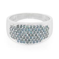 Fancy-Diamant-Silberring