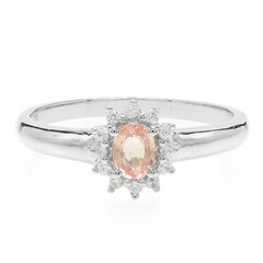 Padparadscha-Saphir-Silberring
