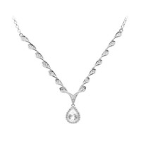 Weißer Topas-Silbercollier