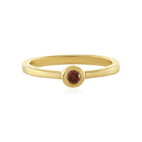 Roter I3 Brillant-Silberring