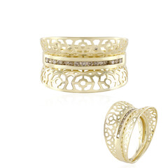 I1 Schokoladen-Diamant-Goldring (Ornaments by de Melo)