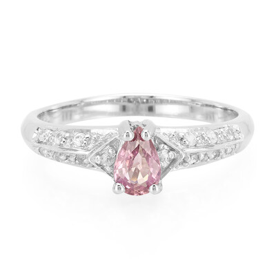 Padparadscha-Saphir-Silberring