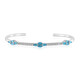 Neonblauer Apatit-Silberarmreif