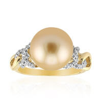 Goldene Kabira-Südseeperlen-Goldring (TPC)