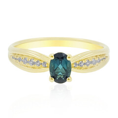 Brasilianischer Indigolith-Goldring (de Melo)