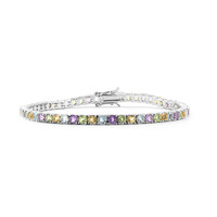 Edelstein-Silberarmband