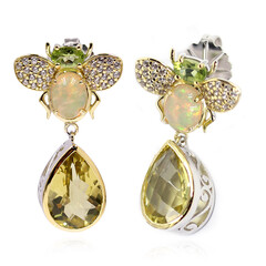 Ouro Verde-Quarz-Silberohrringe (Dallas Prince Designs)