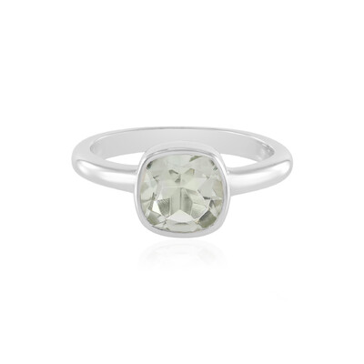 Grüner Amethyst-Silberring