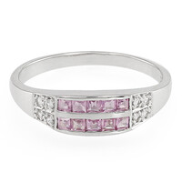 Pinkfarbener Ceylon-Saphir-Silberring