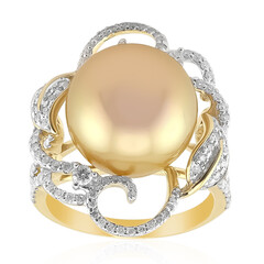 Goldene Kabira-Südseeperlen-Goldring (TPC)