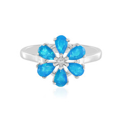 Äthiopischer Blauer Opal-Silberring