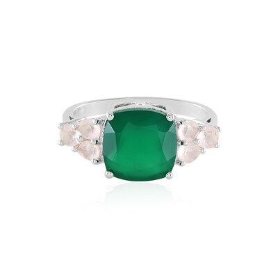 Grüner Onyx-Silberring