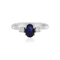 Blauer Madagaskar-Saphir-Silberring