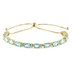 Blauer Apatit-Silberarmband