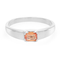 Padparadscha-Saphir-Silberring