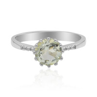 Grüner Amethyst-Silberring