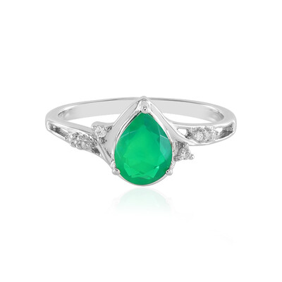 Äthiopischer Grüner Opal-Silberring