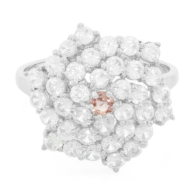 Padparadscha-Saphir-Silberring