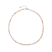 Roter Botswana-Achat-Silberhalskette