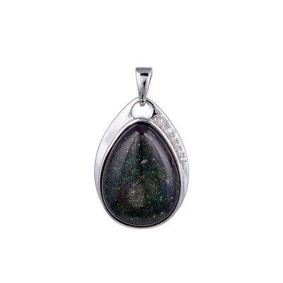 Honduras-Opal-Silberanhänger