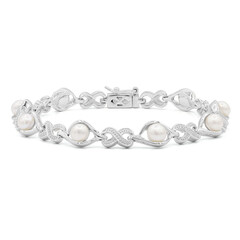Süßwasserzuchtperlen-Silberarmband (TPC)
