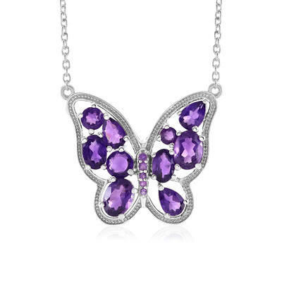 Sambia-Amethyst-Silbercollier